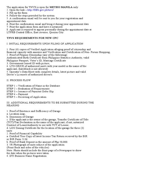ltfrb franchise requirements.